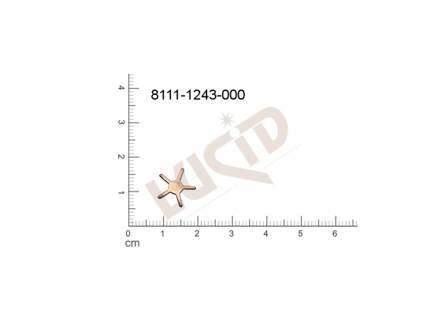 Plochý výsek hvězda ostatní bez oček (svěšovacích dírek) 11.0mm