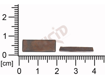 Kotlík čtyřúhelníky obdélník 16 x 5,5 x 1,5 mm, se dnem