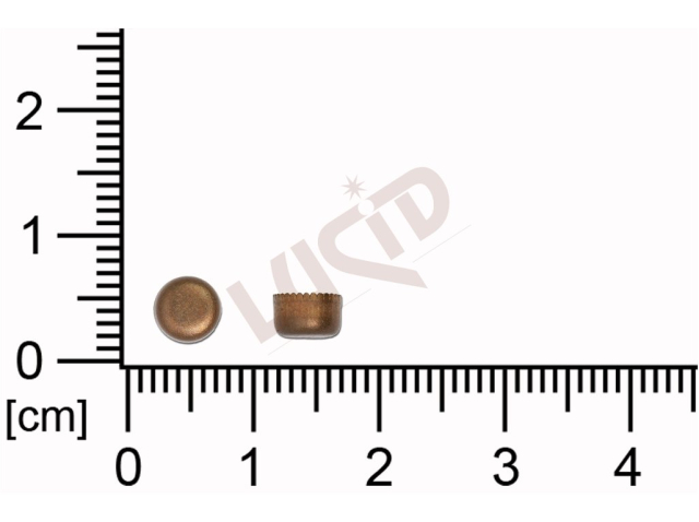 Kotlík kulatý, plochý 4 x 3 mm, se dnem