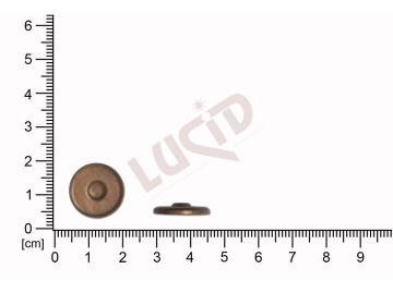 Stone setting round 15 mm with flat base