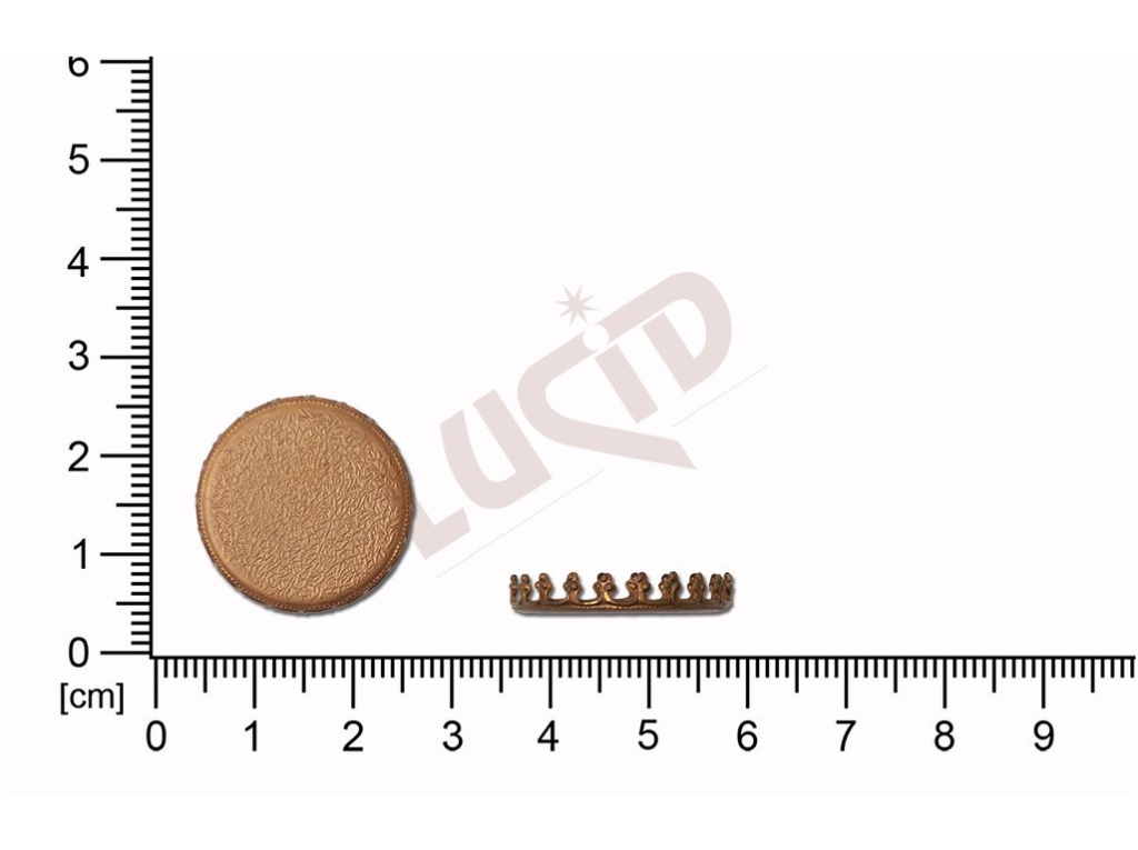 stone setting round 20.0mm, flat, with  base, decorative edge