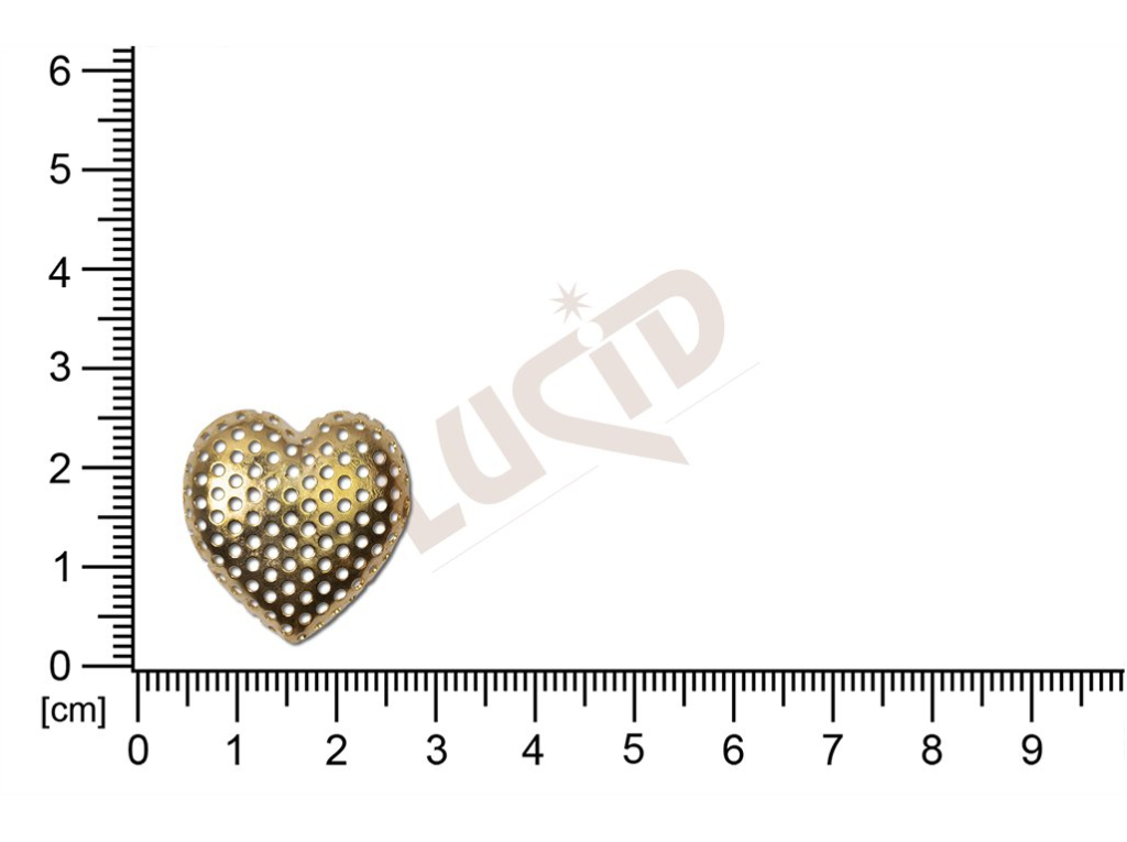 screen heart 22.0x23.0mm unspecified number of holes