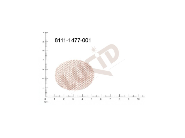 Sítko ovál 49.0 x 38.0mm, plochý