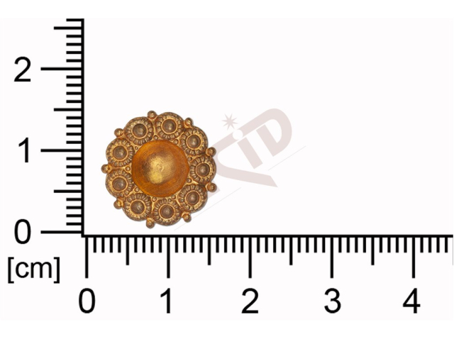 Tvarový výlisek, kruhový, rostlinné motivy, bez oček (svěšovacích dírek) 14.0mm