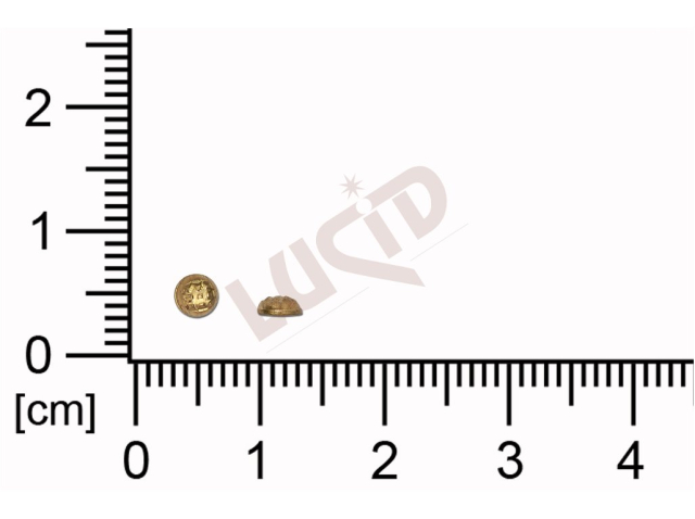 Tvarový výlisek kulatý, bez oček (svěšovacích dírek) 3,5 mm