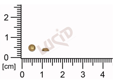 Tvarový výlisek kulatý, bez oček (svěšovacích dírek) 3,5 mm