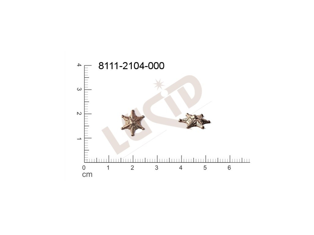 fancy shape stars other without loops / attaching holes 11.0x11.0mm