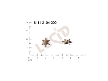 Tvarový výlisek hvězda ostatní bez oček (svěšovacích dírek) 11.0x11.0mm