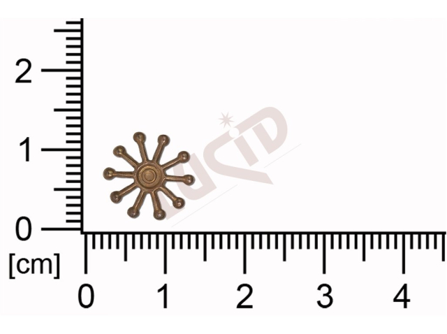 Tvarový výlisek hvězda, bez oček (svěšovacích dírek) 11 mm