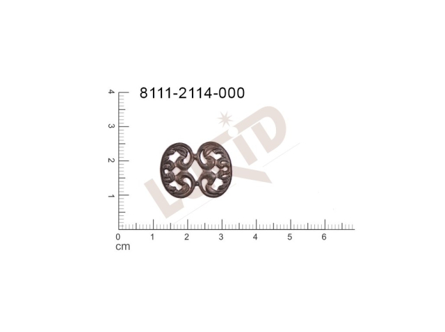 Tvarový výlisek ostatní s 2-ma očky (svěšovacími dírkami) 20.0x16.0mm