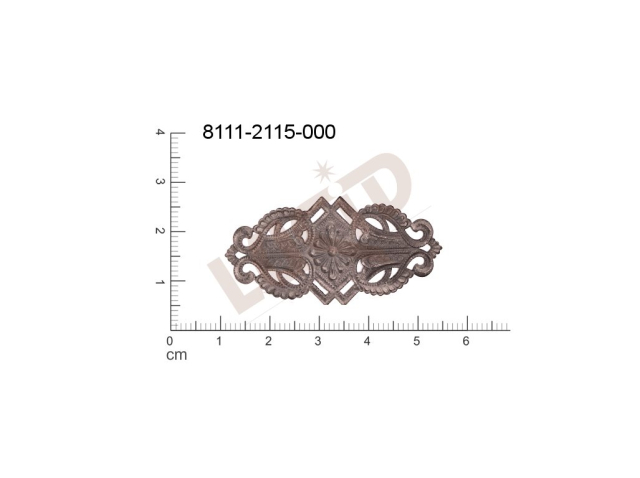 fancy shape other other with 2 loops / attaching holes 42.0x21.0mm