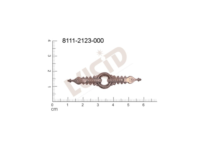 fancy shape other other without loops / attaching holes 47.0x10.0mm