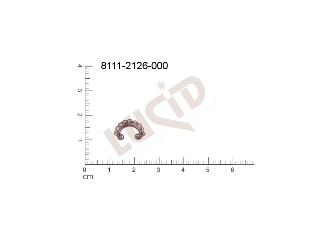 fancy shape other other without loops / attaching holes 12.0x9.0mm