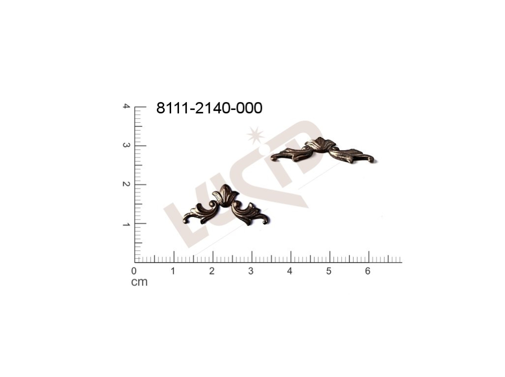 fancy shape other other without loops / attaching holes 22.0x11.0mm