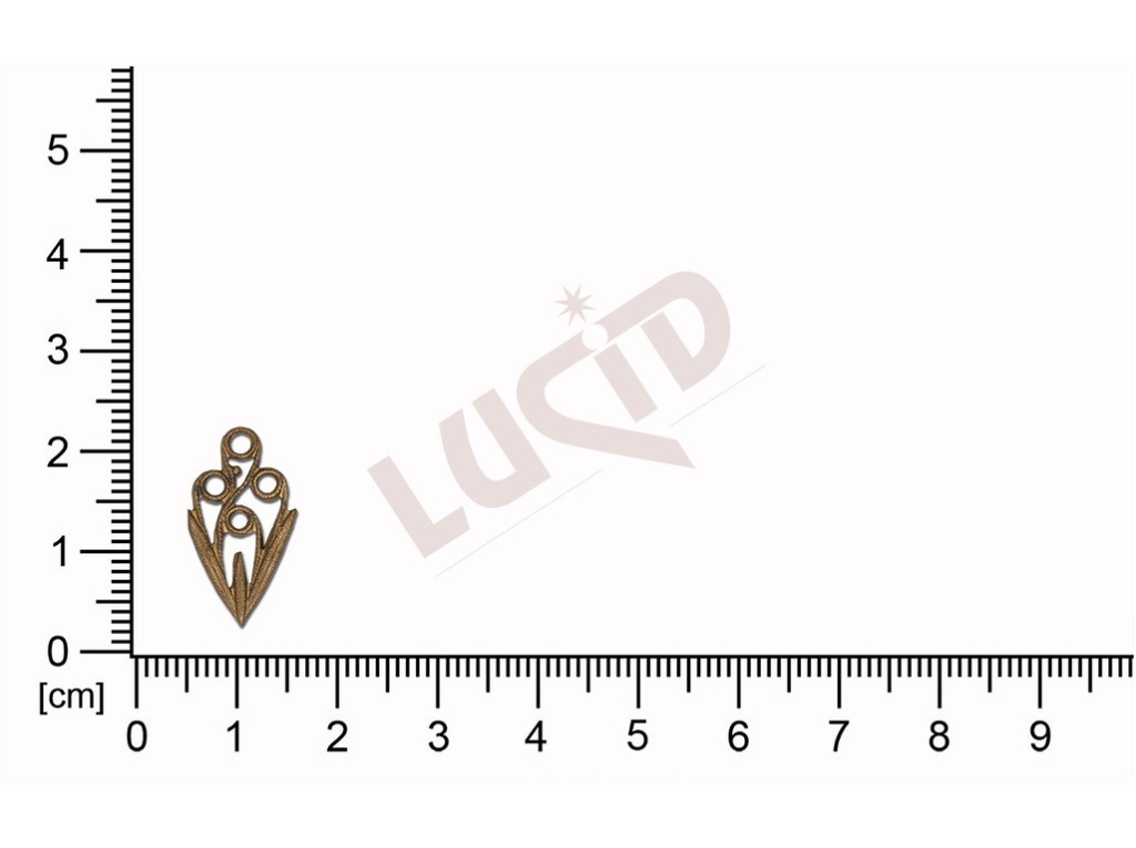 Tvarový výlisek ostatní bez oček (svěšovacích dírek) 19,0 x 10,5 mm