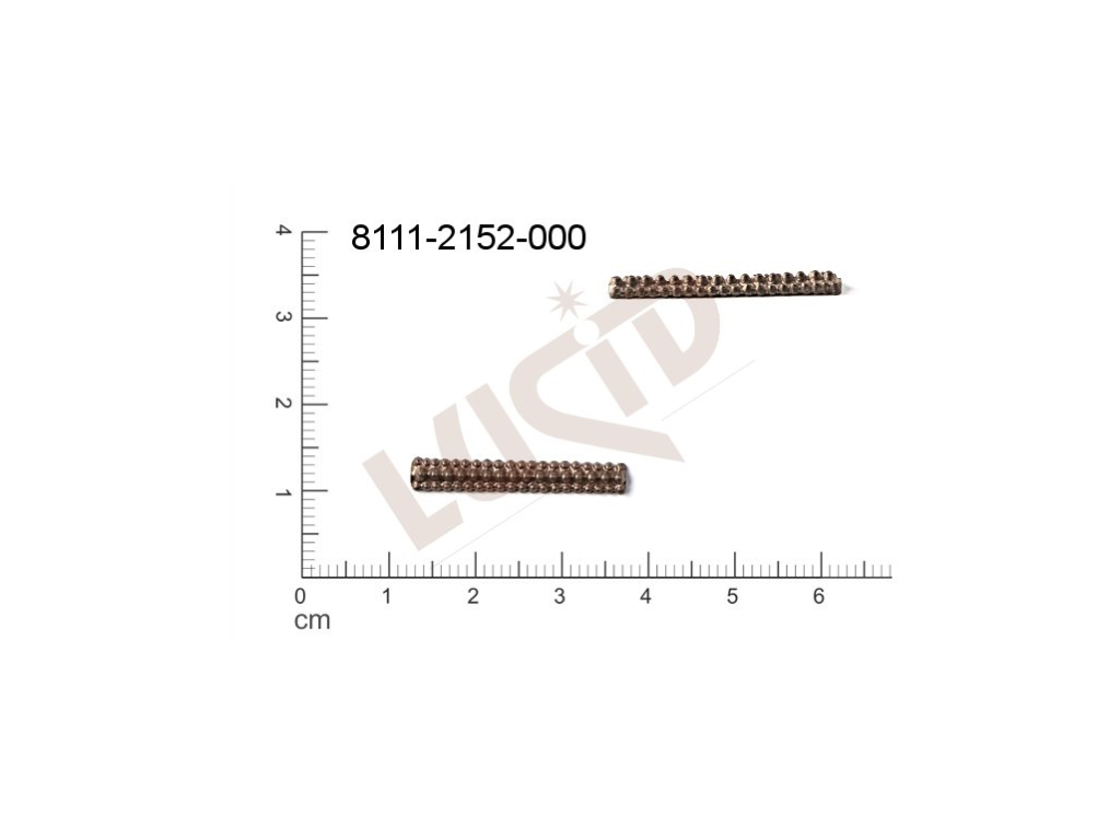 Tvarový výlisek čtyřúhelníky ostatní bez oček (svěšovacích dírek) 25.0x4.0mm