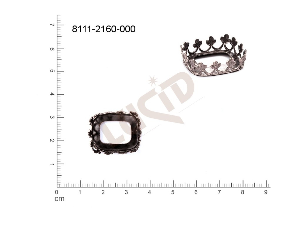 Kotlík oktagon 21.0 x 17.0mm francouzský a ozdobný, bez dna