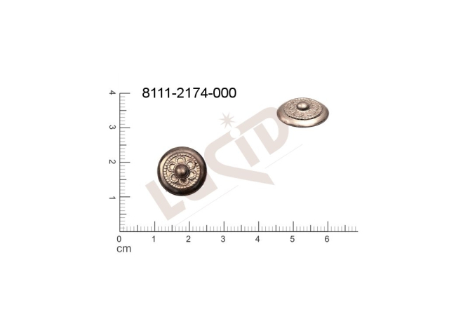 Tvarový výlisek kulatý ostatní bez oček (svěšovacích dírek) 15.0mm