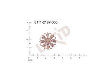 Tvarový výlisek rostlinné motivy, bez oček (svěšovacích dírek) 20.0mm