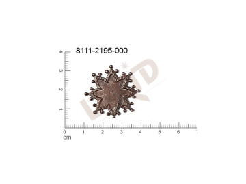 Tvarový výlisek hvězda ostatní bez oček (svěšovacích dírek) 30.0mm