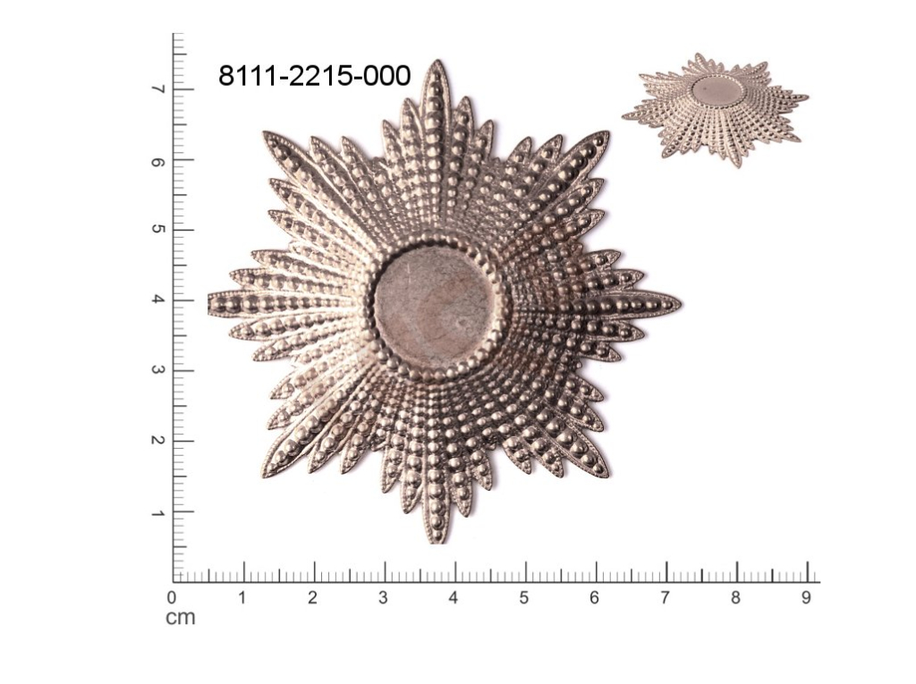 Tvarový výlisek hvězda, bez oček (svěšovacích dírek) 71.0 x 71.0mm