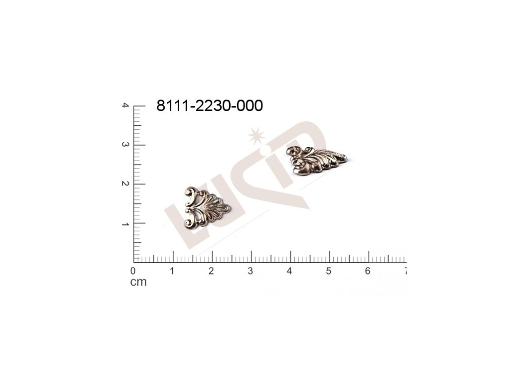 fancy shape triangles other without loops / attaching holes 12.0x10.0mm