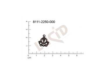 Ramínko s 3 očky 15.0 x 13.0mm