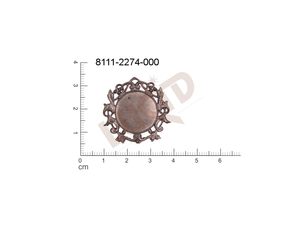 Tvarový výlisek kulatý, s 3 očky (svěšovacími dírkami) 29.0mm