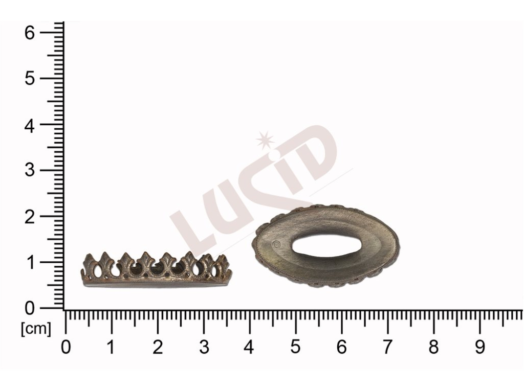 Kotlík ovál 30.0x17.0mm francouzský a ozdobný bez dna