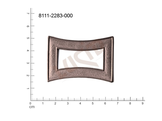 fancy shape quadrangle other without loops / attaching holes 50.0x35.0mm