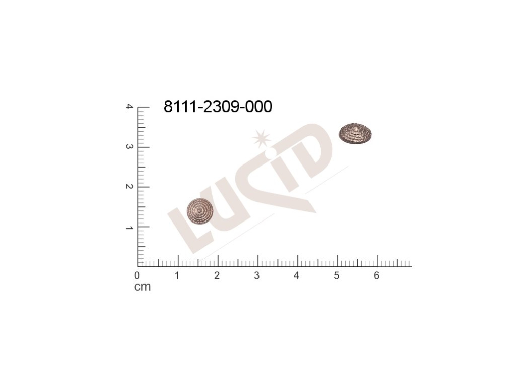 Tvarový výlisek kulatý ostatní bez oček (svěšovacích dírek) 7.0x7.0mm