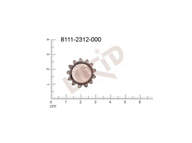 Tvarový výlisek kulatý, bez oček (svěšovacích dírek) 20.0 x 20.0mm