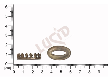 Kotlík oválný 24x15 mm,  francouzský a ozdobný bez dna