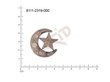 fancy shape halfmoons other without loops / attaching holes 30.0x30.0mm