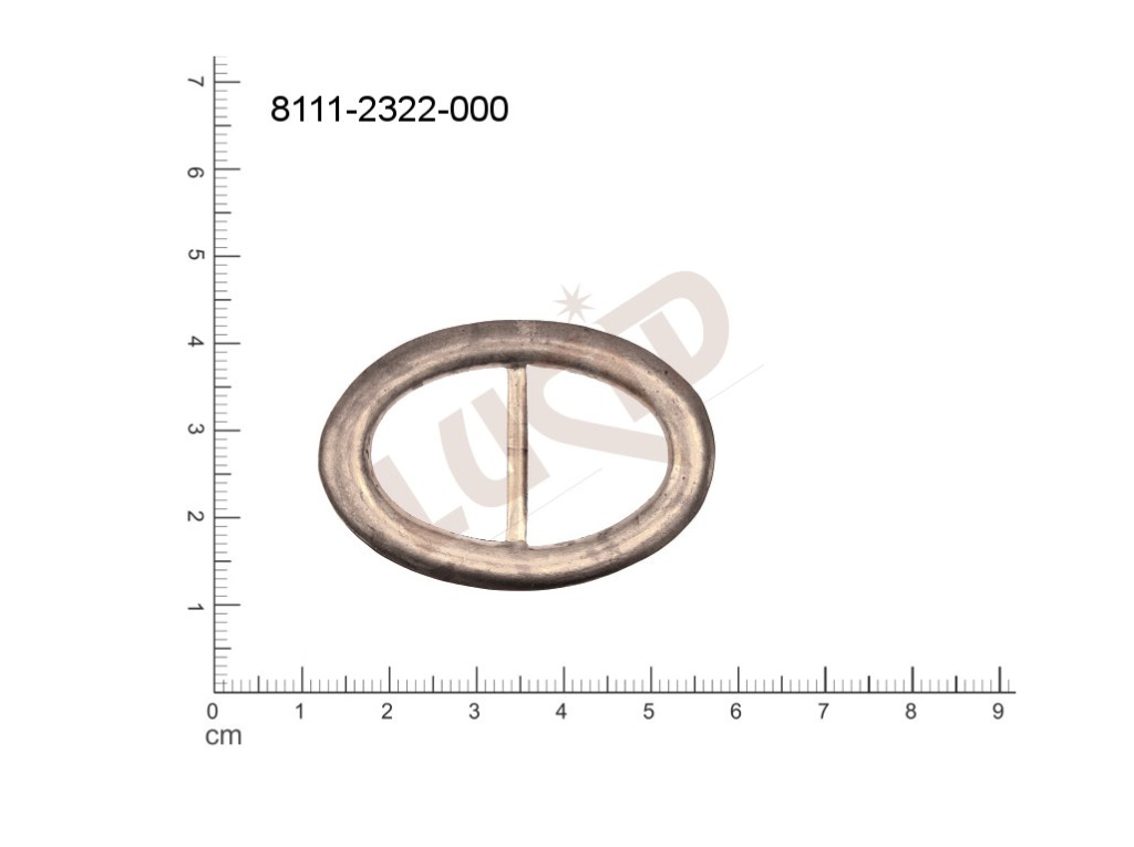 fancy shape oval buckle without loops / attaching holes