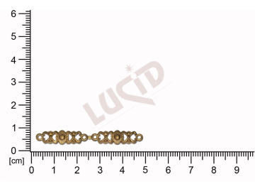 Tvarový výlisek s 2-ma očky (svěšovacími dírkami) 44.0 x 6.0mm