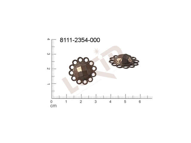 fancy shape round other with more loops / attaching holes 20.0mm