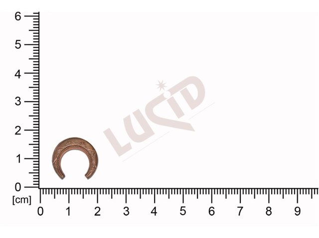 Fancy shape halfmoon  withot loop / attaching hole