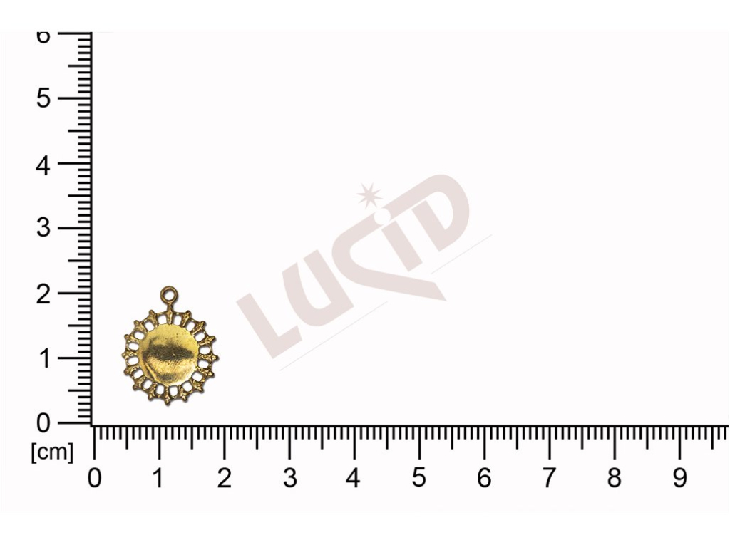 flat cut  round with 1 loop / attaching hole