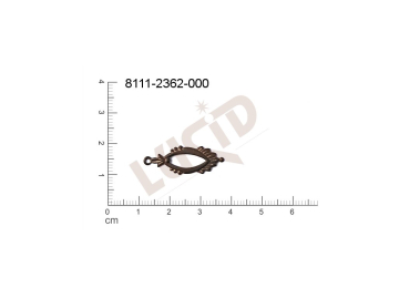 Tvarový výlisek , s 1 očkem (svěšovací dírkou) 26.0 x 9.0mm