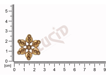 Tvarový výlisek kulatý rostlinné motivy bez oček (svěšovacích dírek) 24.0mm