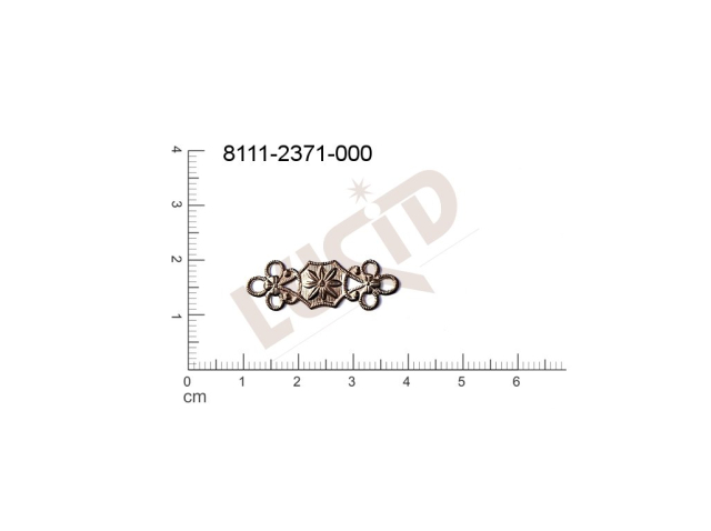 Tvarový výlisek ostatní, s více očky (svěšovacími dírkami) 28.0 x 9.0mm