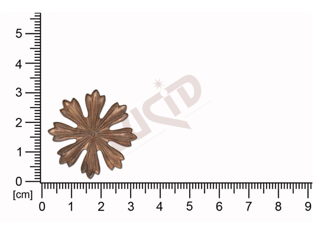 Tvarový výlisek kulatý rostlinné motivy bez oček (svěšovacích dírek) 29.0mm