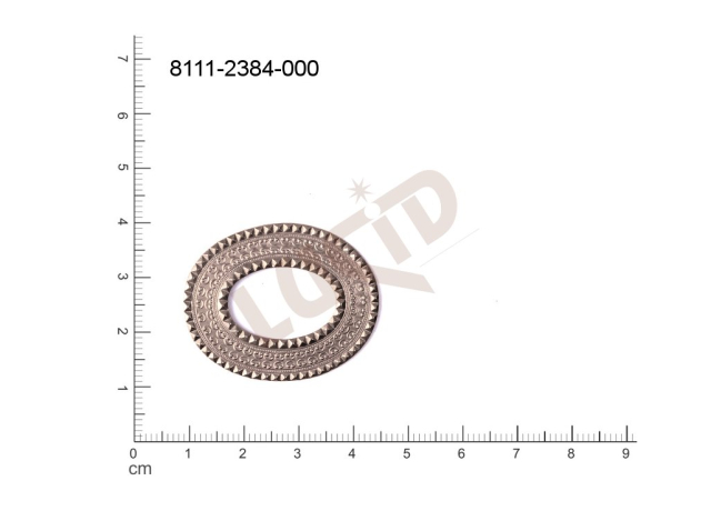 fancy shape oval other without loops / attaching holes 35.0x30.0mm