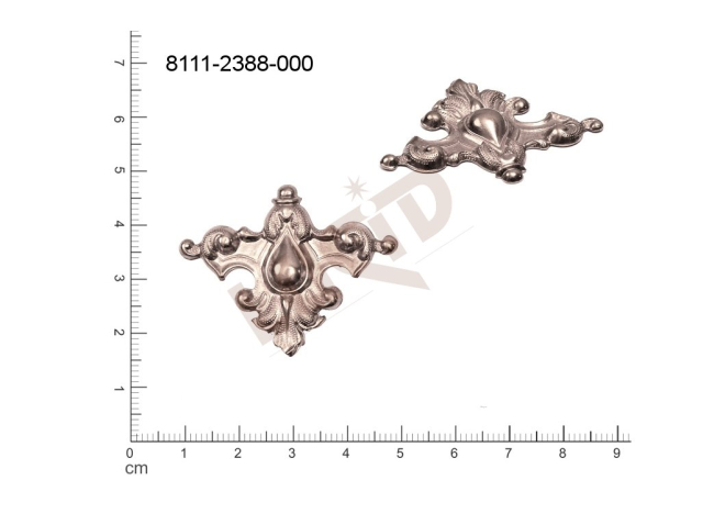 fancy shape other other without loops / attaching holes 41.0x33.0mm