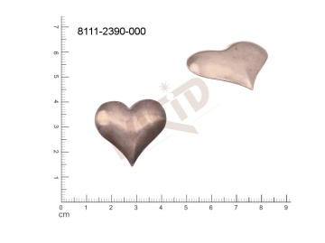 fancy shape hearts other without loops / attaching holes 29.0x27.0mm