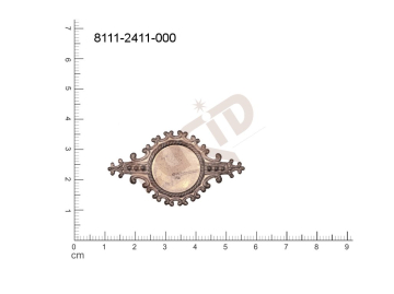 fancy shape other other without loops / attaching holes 45.0x25.0mm