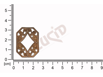 Tvarový výlisek  čtyřúhelníky bez oček (svěšovacích dírek) 30.0x22.0mm