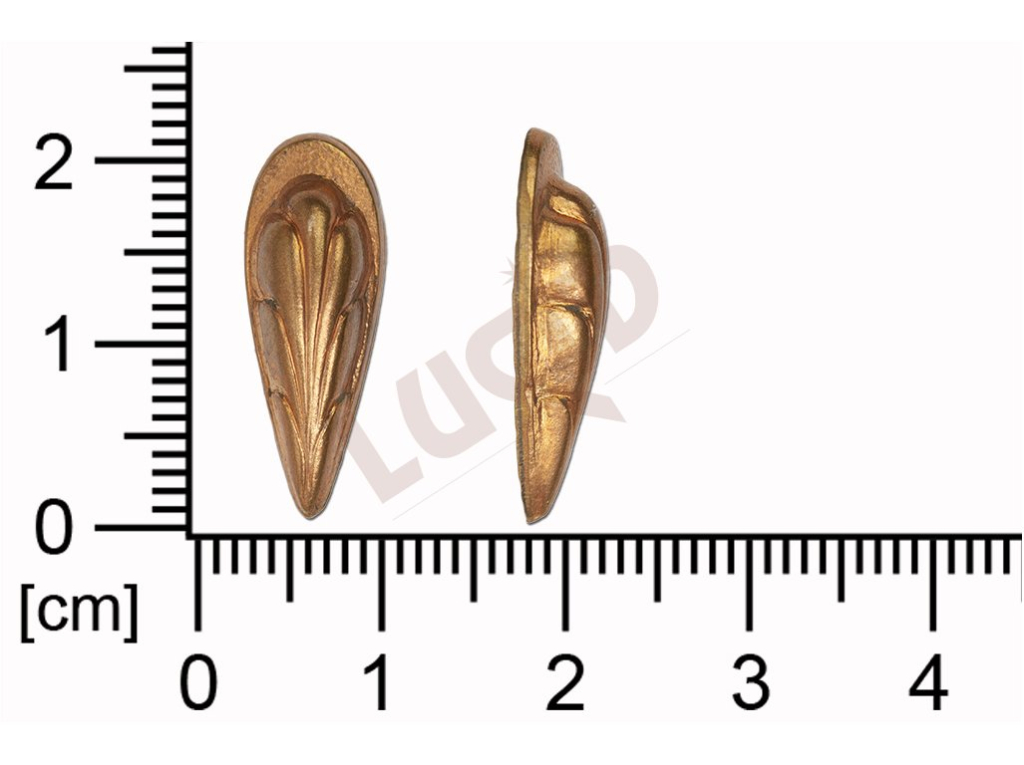 Tvarový výlisek slza bez oček (svěšovacích dírek) 21 x 8 mm