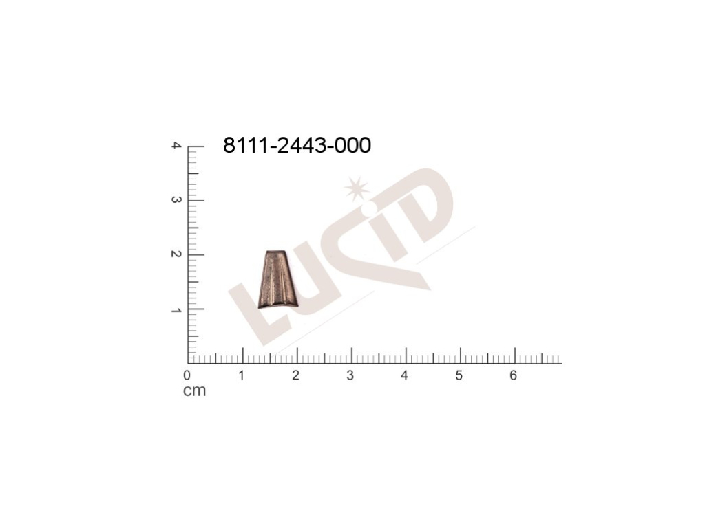 fancy shape quadrangle other without loops / attaching holes 11.0x7.0mm